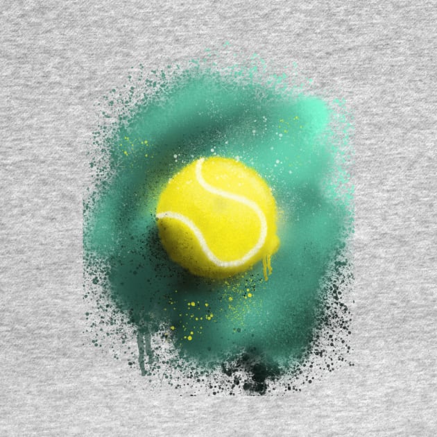 Graffiti Styled Spray Paint Tennis Ball by Roommates